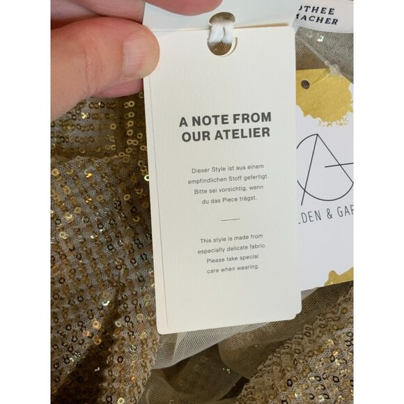 Dorothee Schumacher Gold Sequin Shimmering Dreams Midi Dress, Size 4, $1250 NWT! - Picture 13 of 15